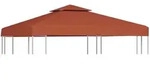 vidaXL Pavillon-Dachplane mit Kaminabzug 310 g/m2 3x3 m Terrakotta