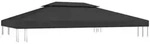 vidaXL Pavillon-Dachplane mit Kaminabzug 310 g/m2 4x3 m Schwarz