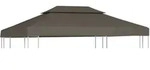 vidaXL Pavillon-Dachplane mit Kaminabzug 310 g/m2 4x3 m Taupe