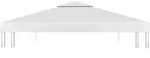 vidaXL Pavillon-Dachplane mit Kaminabzug 310 g/m2 4x3 m Wei&szlig;