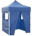 vidaXL Profi-Partyzelt Faltbar mit 4 Seitenw&auml;nden 2&times;2m Stahl Blau