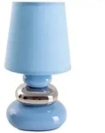 N&auml;ve Keramik Tischleuchte "Stoney" h:31cm hellblau