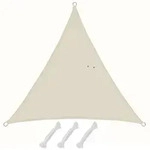 UPF50+ UV Sonnensegel 3x3x3 Polyester Dreieck Wasserabweisend Garten Segel Beige