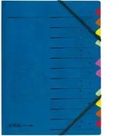 herlitz Ordnungsmappe 1-12 A-Z blau mit farbige Taben 12 F&auml;cher