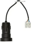 BACHMANN Baustellenfassung E27, H03VV-F 2x0,75mm, Schraubklemme, schwarz, 0,2 m