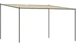 vidaXL Pavillon Beige 4x4 m 180 g/m2 Stoff und Stahl