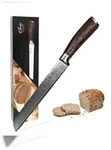 Wakoli EDIB Damastmesser Brotmesser I 20 cm Klinge I Pakkaholzgriff
