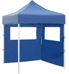 vidaXL Profi-Partyzelt Faltbar mit 2 Seitenw&auml;nden 2&times;2m Stahl Blau