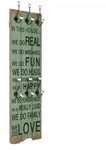 vidaXL Wandgarderobe mit 6 Haken 120 x 40 cm "HAPPY LOVE"