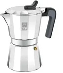 BRA Deluxe2 &ndash; Kaffeemaschine, Kapazit&auml;t 6 Tassen, Aluminium, Schwarz, Edelstahl