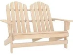 vidaXL Adirondack-Gartenbank 2-Sitzer Massivholz Tanne