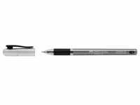 Kugelschreiber Speedx M schwarz, mit Kappe und Clip, Gummigriffzone