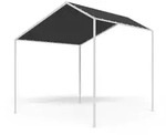 blumfeldt La Rochelle Gazebo Schr&auml;gdach UV 50+ Aluminium Polyester Dunkelgrau