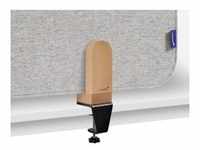 Tischtrennwand mit Klammern akustik grau 60x120cm ELEMENTS