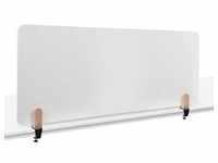 Tischtrennwand ELEMENTS Whiteboard, 60x160cm, Klammern
