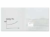 Sigel GL225 Glas-Whiteboard / große Glasmagnettafel Artverum, 200 x 100 cm,
