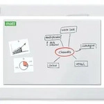 Sigel GL520 Glas-Whiteboard / gro&szlig;e Magnettafel Artverum, 150 x 100 cm, matt