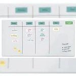 Sigel GL525 Glas-Whiteboard / gro&szlig;e Magnettafel Artverum, 200 x 100 cm, matt