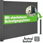 CASARIA Seitenmarkise Nosara 180x300cm anthrazit