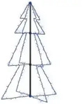 vidaXL Weihnachtsbaum in Kegelform 160 LEDs Indoor & Outdoor 78x120 cm