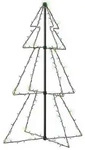vidaXL Weihnachtsbaum in Kegelform 160 LEDs Indoor & Outdoor 78x120 cm