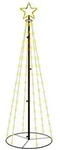 vidaXL LED-Weihnachtsbaum Kegelform Warmwei&szlig; 108 LEDs 70x180 cm