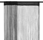 vidaXL Fadenvorh&auml;nge 2 Stk. 100 x 250 cm Schwarz