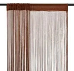 vidaXL Fadenvorh&auml;nge 2 Stk. 100 x 250 cm Braun