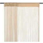vidaXL Fadenvorh&auml;nge 2 Stk. 100 x 250 cm Beige