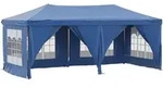 vidaXL Partyzelt Faltbar mit Seitenw&auml;nden Blau 3x6 m