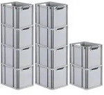 PROREGAL SparSet 10x Eurobox NextGen Economy, Griffe offen, HxBxT 32x30x40cm, 30