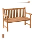 M&ouml;bilia Gartenbank 120 cm | 2-Sitzer aus Teak Holz | B 120 x T 63 x H 92 cm |...