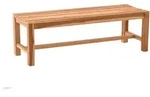 M&ouml;bilia Gartenbank 150 cm | Sitzbank 3-Sitzer aus Teak Holz | B 150 x T 42 x H 45 cm