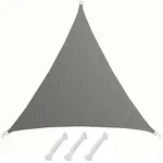 UV Sonnensegel 5x5x5 m HDPE Dreieck Sonnenschutz &Uuml;berdachung Balkon Garten Grau