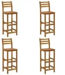 vidaXL Barhocker 4 Stk. Massivholz Akazie