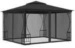 vidaXL Pavillon mit Netz 300x300x265 cm Anthrazit