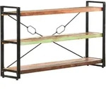 vidaXL B&uuml;cherregal 3 F&auml;cher 140x30x80 cm Altholz Massiv