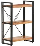 vidaXL B&uuml;cherregal 3 F&auml;cher 60x30x80 cm Akazie Massivholz