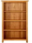 vidaXL B&uuml;cherregal 4 F&auml;cher 70x22x110 cm Massivholz Eiche
