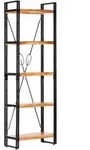 vidaXL B&uuml;cherregal 5 F&auml;cher 60x30x180 cm Akazie Massivholz