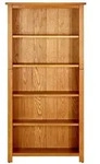 vidaXL B&uuml;cherregal 5 F&auml;cher 70x22x140 cm Massivholz Eiche