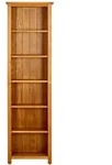vidaXL B&uuml;cherregal 6 F&auml;cher 52x22x180 cm Massivholz Eiche