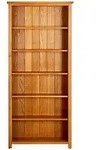 vidaXL B&uuml;cherregal 6 F&auml;cher 80x22,5x180 cm Massivholz Eiche