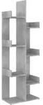 vidaXL B&uuml;cherregal Betongrau 48x25,5x140 cm Holzwerkstoff