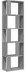 vidaXL B&uuml;cherregal Grau Sonoma 45x24x160 cm Holzwerkstoff