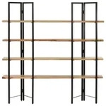 vidaXL B&uuml;cherregal mit 4 Regalb&ouml;den 160x35x160 cm Mango Massivholz