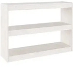 vidaXL B&uuml;cherregal Raumteiler Wei&szlig; 100x30x71,5 cm Massivholz Kiefer
