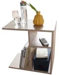 WOHNLING Beistelltisch Holz Anstelltisch Couchtisch Klein Sofatisch Sonoma