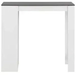 vidaXL Bartisch mit Regal Wei&szlig; 110x50x103 cm Orion Prestige-Modell