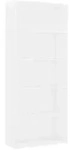 vidaXL B&uuml;cherregal 5 F&auml;cher Wei&szlig; 80x30x189 cm Holzwerkstoff